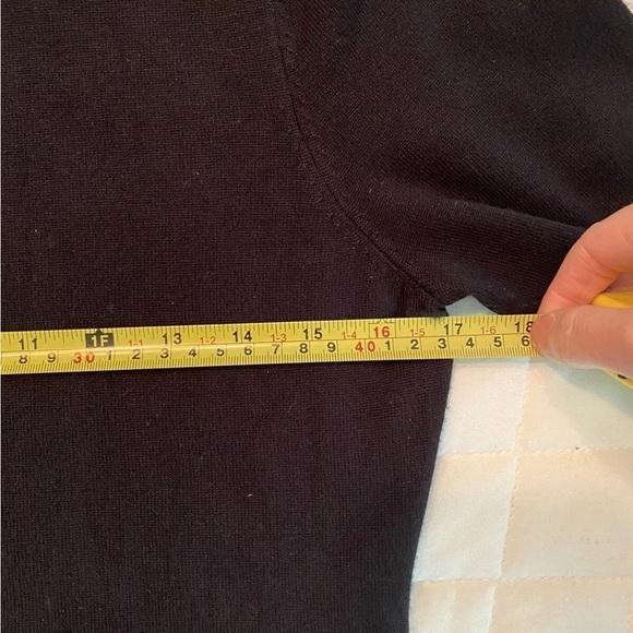 Calvin Klein Long Bell Sleeve Sweater Dress Floral Crochet Trim Women's Size M - Picture 6 of 8